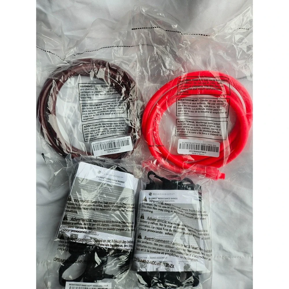 NEW Lot of Beachbody B-LINES Resistance Bands and Soft Handles